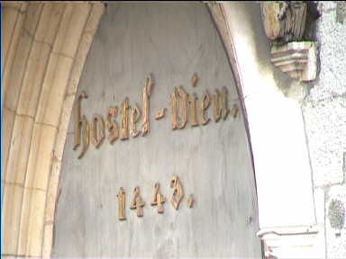 Beaune. The entrance to sensational Hostel Dieu