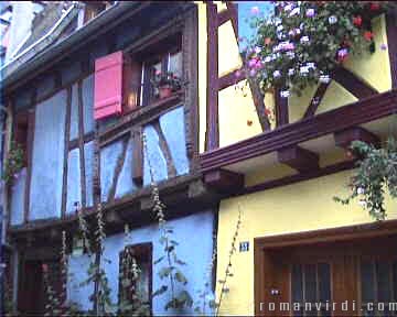 Eghuisheim is a circular town with concentric streets. You'll land up where you started if you follow one of them for a wonderful walk along the picturesque restored facades of it's old, rather small, houses