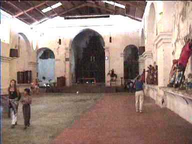 Inside strange Santiago church