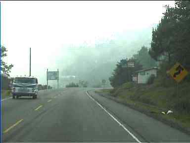 Lingering Morning mist driving out of Panajachel