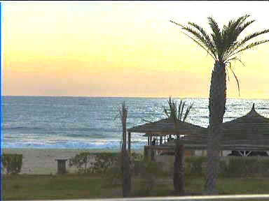 Sunset at Hammamet beach