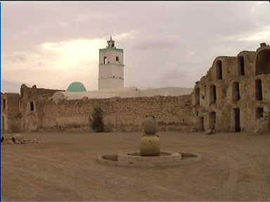 Corn Store with Mosque in background