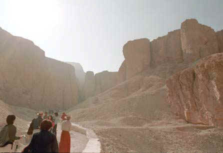 The entrance to the Valley of the Kings at Luxor. It is here that many of Egypt's famous kings were buried, including Tutankhamun