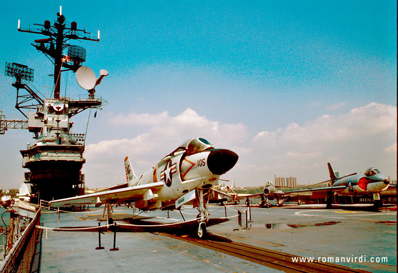 A decommissioned WWII Aircraft carrier, the USS Intrepid, has been turned into a floating museum on the Hudson River. Most everything on this ship used to be operated by steam, including the accelerators used to launch the aircraft