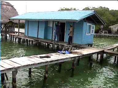 Restaurant on stilts on the boat trip