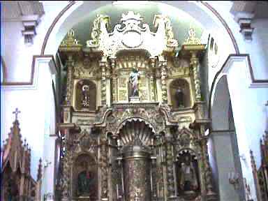 This golden altar was saved from Pirates by painting it black