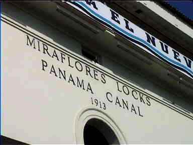 Miraflores Locks, the first set of locks of the Panama Canal on the Pacific end