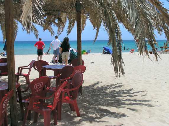 This beach scene just outside Chia could be in the Caribbean. Great white-sand beaches and clear, turquoise water galore