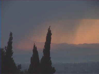 Rainclouds at dusk