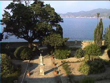 The outside view from Villa dei Mullini into the gardens isn't too bad either