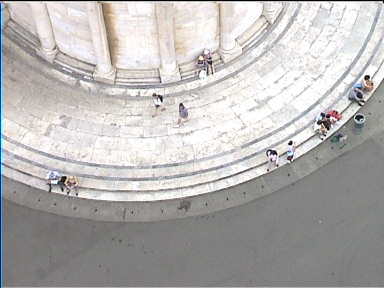 The view down to the Cathedral from the first viewing point of the Tower