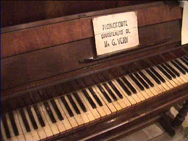 The organ on which Verdi used to practice in the church of Roncole Verdi