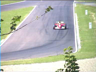 There was some practice training going on on the Ferrari racetrack, which drew loads of spectators due to the loud whine of the engines