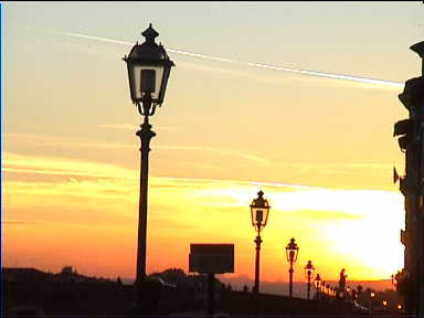 Sunset along the Arno river