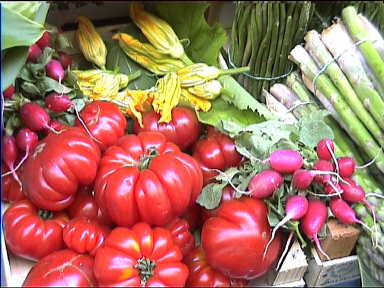 Colourful veggies for sale