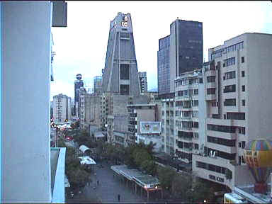 Sabana Grande shopping street from our hotel balcony