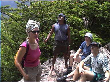 Looking at Angel Falls in awe from the lookout point