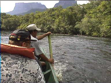 Our navigator is quite busy, since traveling downstream is much faster than upstream