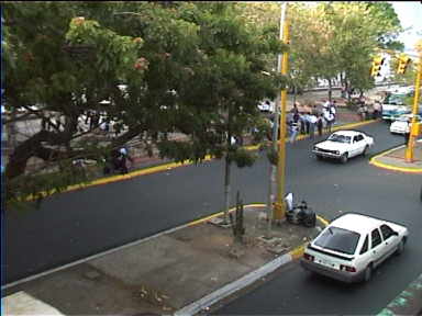 Ciudad Bolivar main street just next to waterfront of Orinoco River