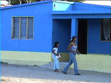 Colourful Gran Roque house and local kids