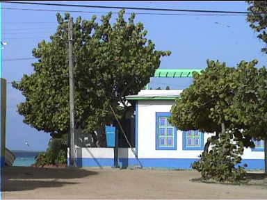 Colourful house at the sea