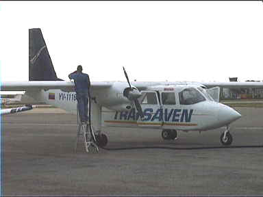 Our plane back to Caracas