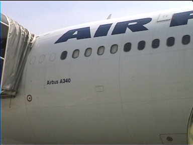 Our Air France Airbus over the Atlantic