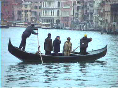 Gondola at Dusk, Venice women seem to like fur coats