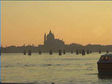 Sunset view over the water