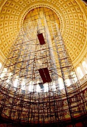 The Capitol's dome from the inside. It was just being renovated