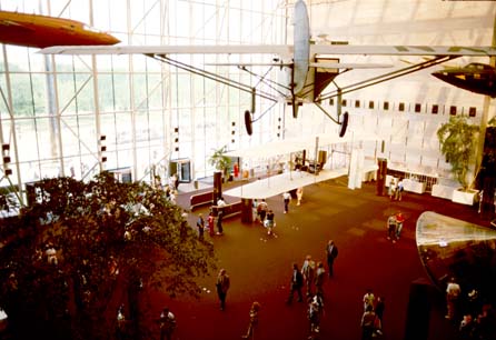 The main hall of the great Air and Space museum on the Mall