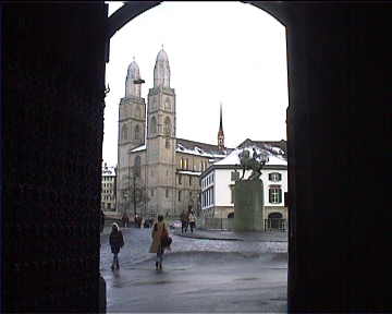 View of the Grossmünster Church