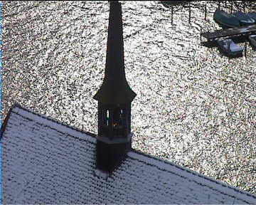 View down to the Limmat river